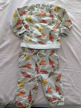 Stella McCartney Rocket Print Kids Matching Sweatpants & Jogger Set
